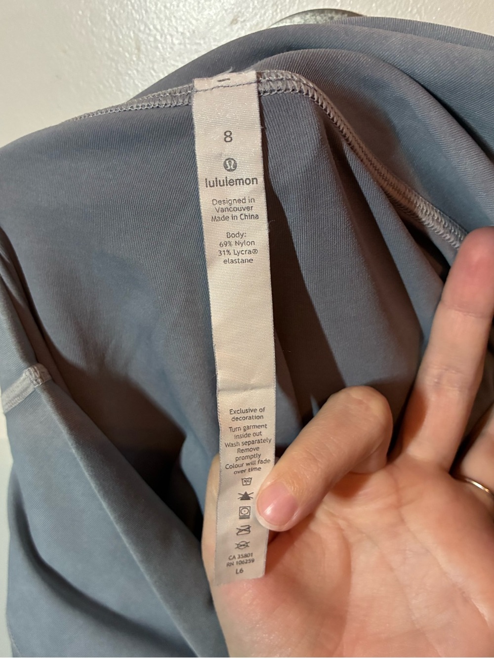 Lululemon Wunder Under High-Rise Tight *Snow Washed 28" in Washed Luna Size 8 - Picture 8 of 9